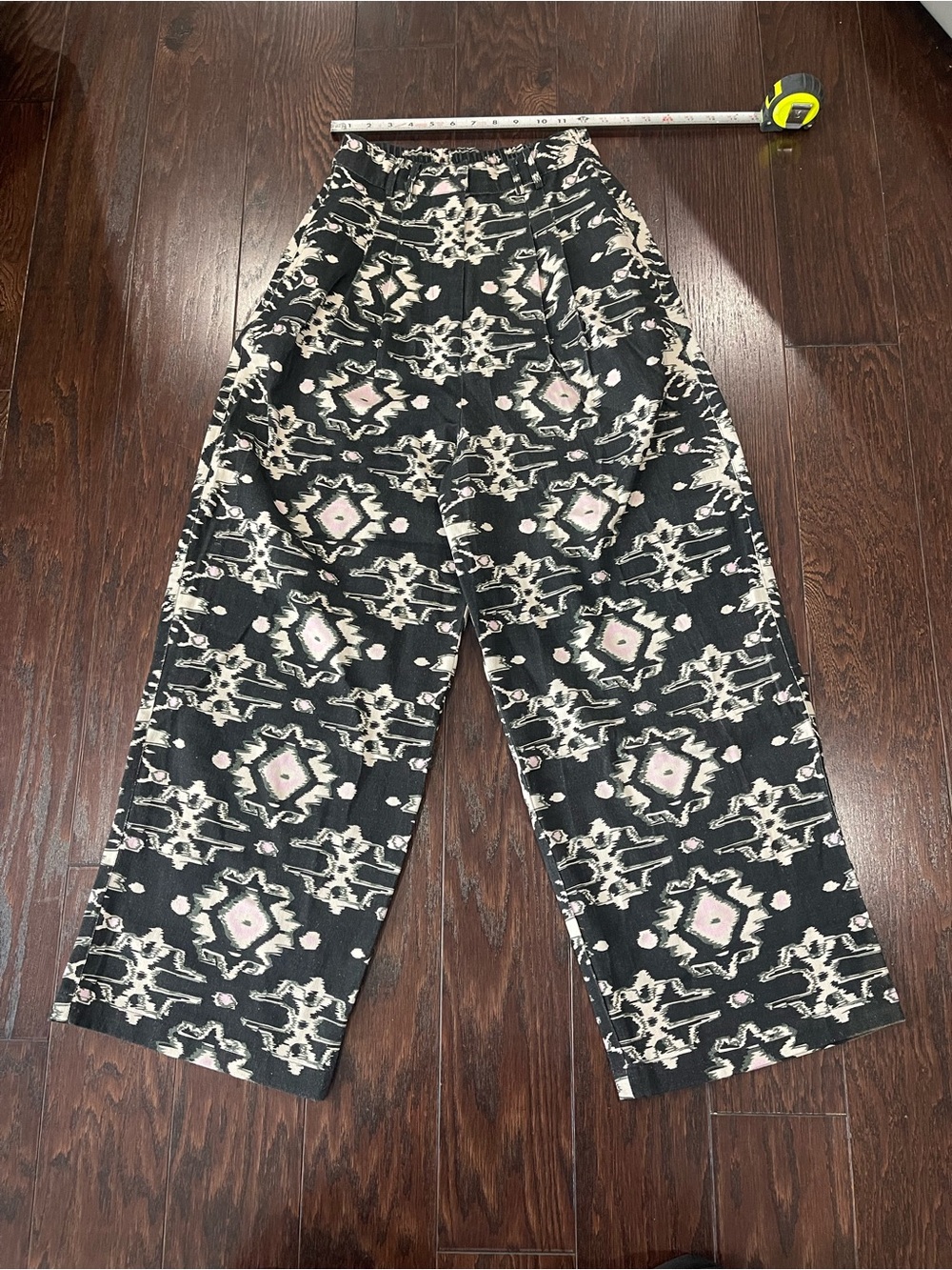 Ollari Anthropologie Aztec Boho Wide-Leg Pant Sample Piece Size Small NEW**